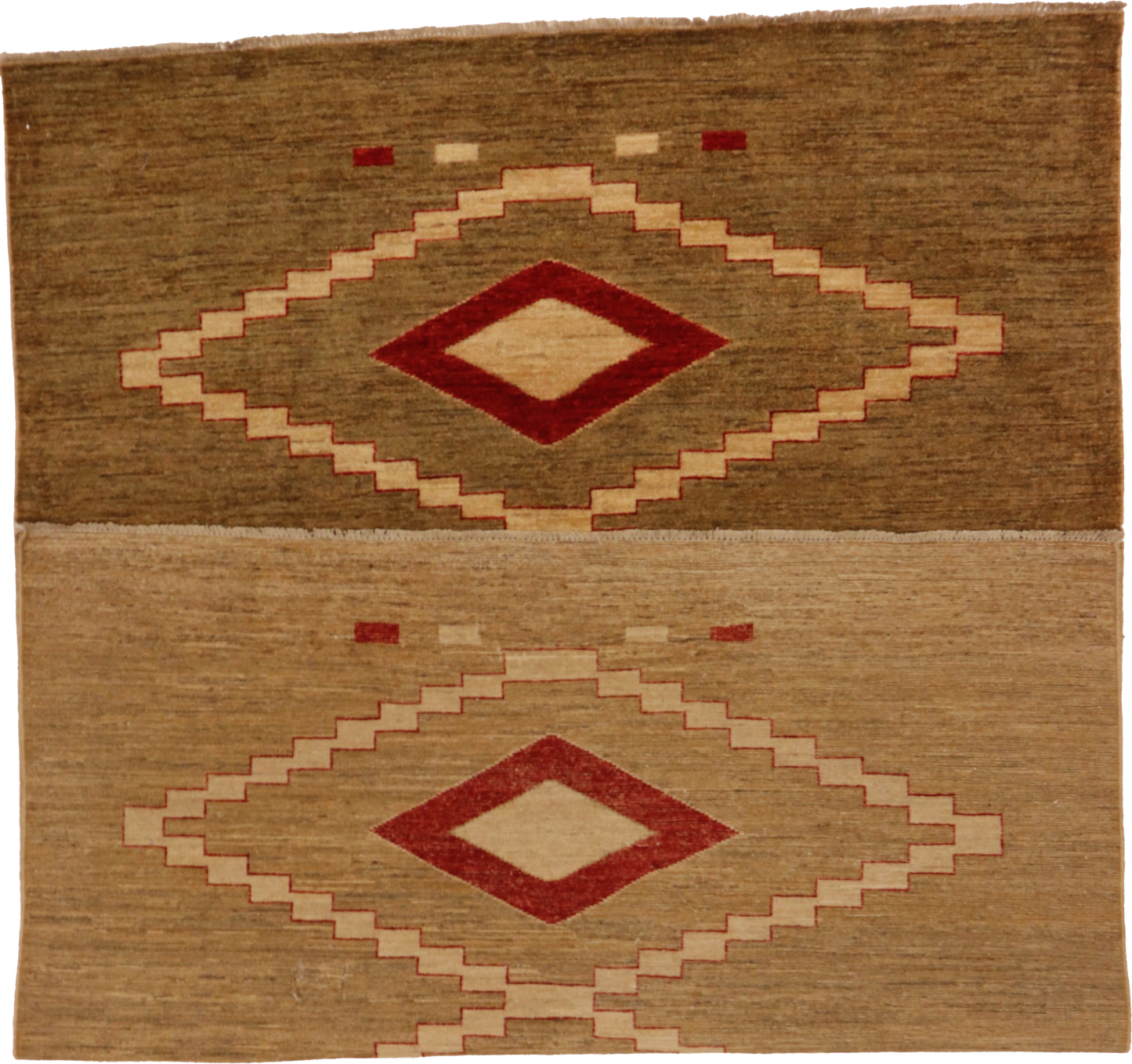 W 5 L 7.1 Mountain Modern 100% Wool Hand-Woven Geometric Design - 64943