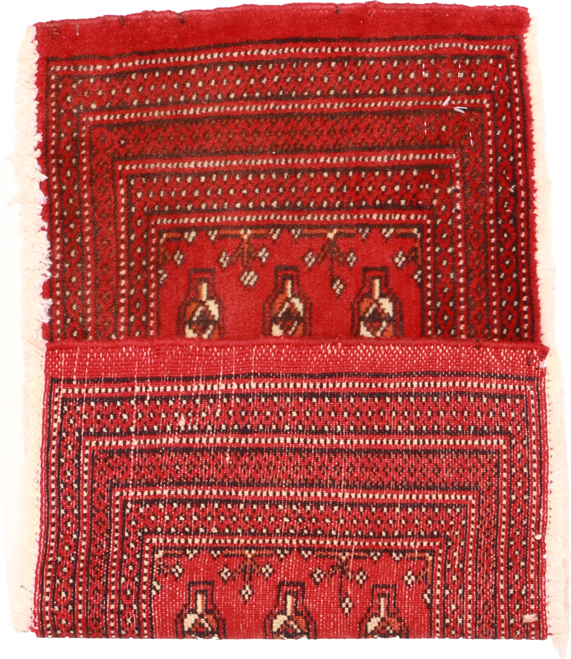 W 1.5 - L 2.9 - Tekeh Fine/Wool Geometric Rectangle - Finest Hand-Knotted Quality Wool - 64946
