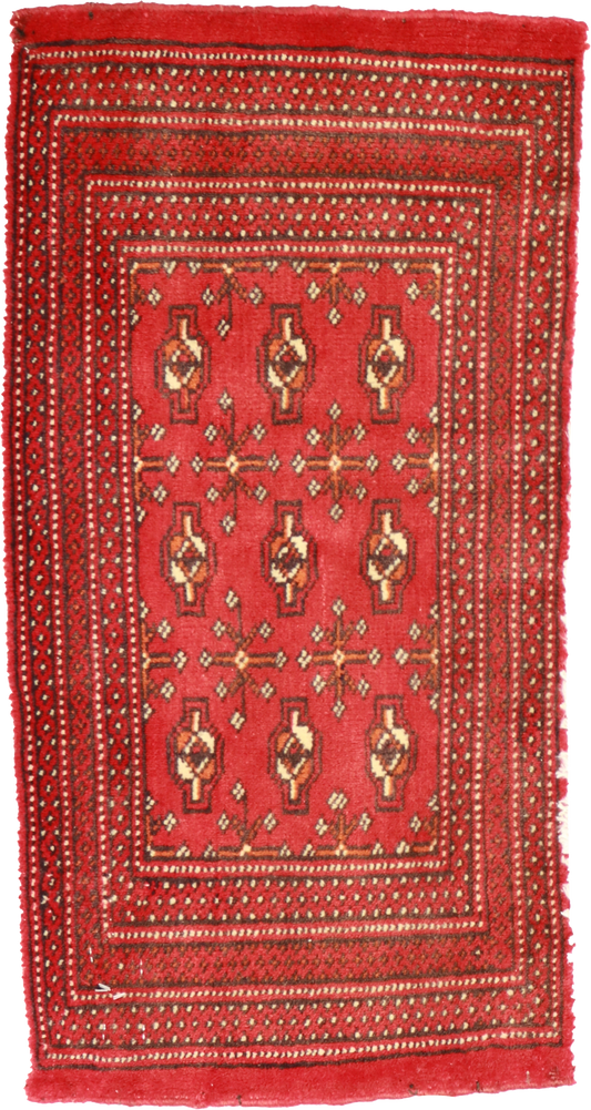 W 1.5 L 2.9 Tekeh 100% Wool Hand-Woven Geometric Design - 64946
