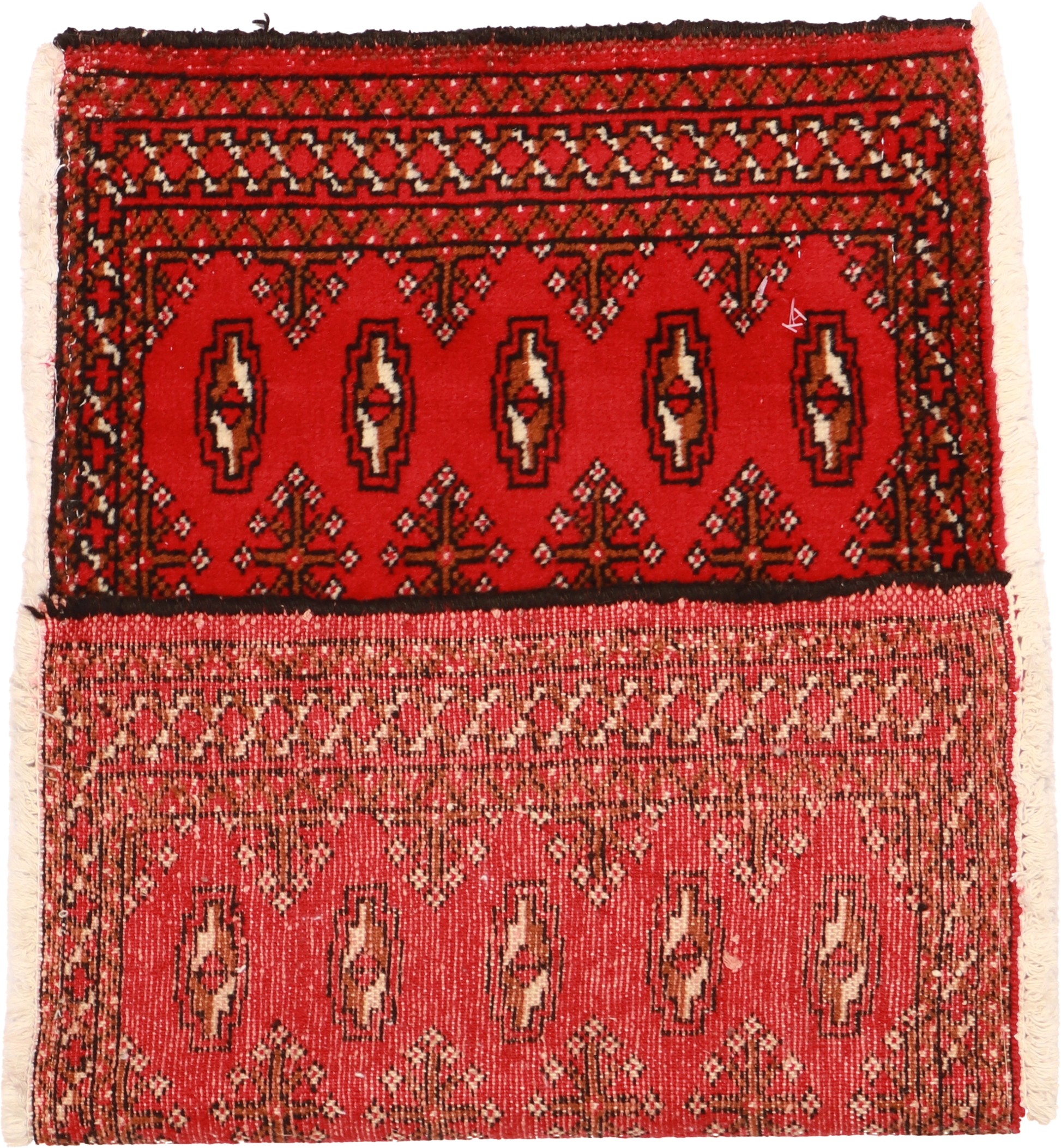W 1.8 - L 3.1 - Tekeh Fine/Wool Geometric Rectangle - Finest Hand-Knotted Quality Wool - 64954