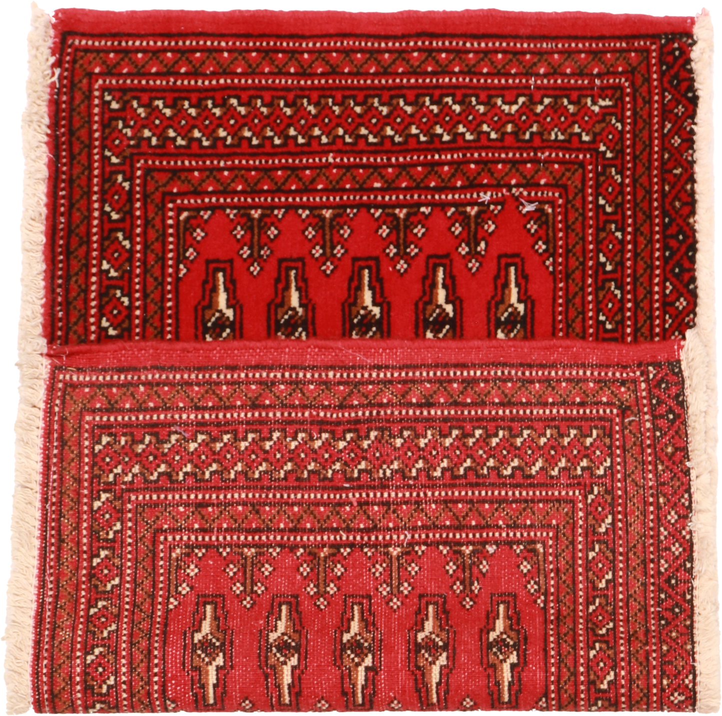 W 1.80 - L 2.11 - Tekeh Fine/Wool Geometric Rectangle - Finest Hand-Knotted Quality Wool - 64959