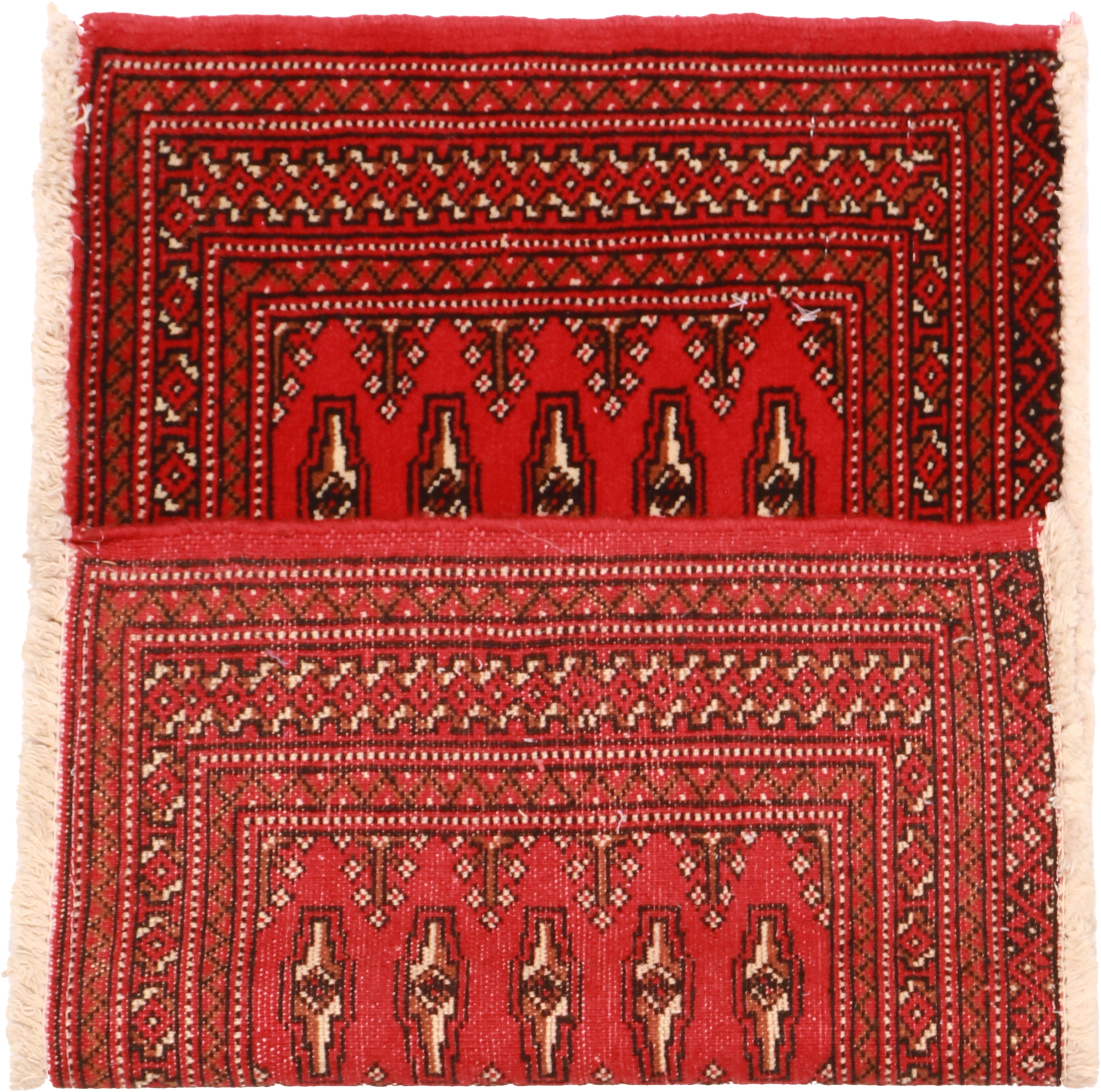 W 1.80 - L 2.11 - Tekeh Fine/Wool Geometric Rectangle - Finest Hand-Knotted Quality Wool - 64959