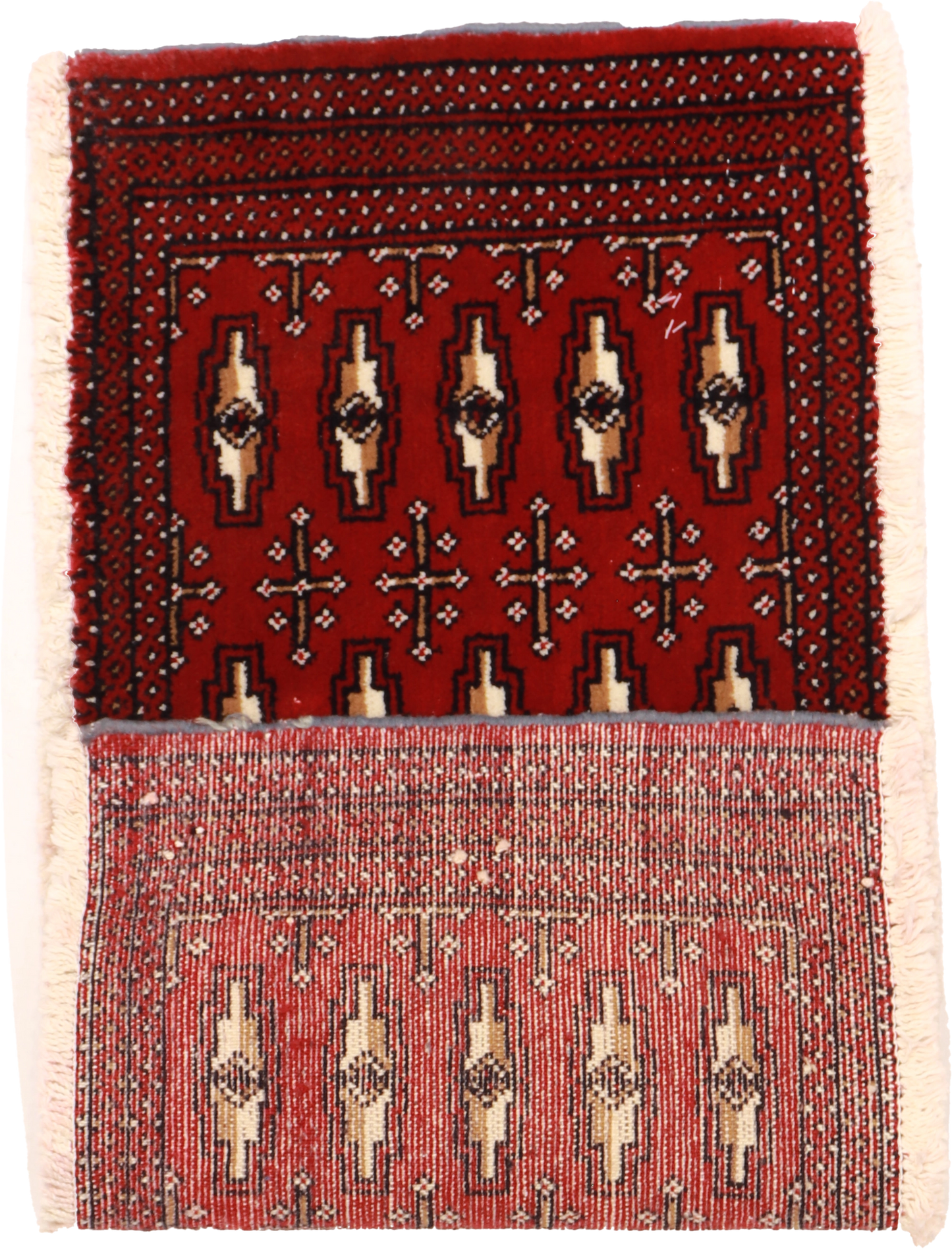 W 1.6 - L 3.3 - Tekeh Fine/Wool Geometric Rectangle - Finest Hand-Knotted Quality Wool - 64961