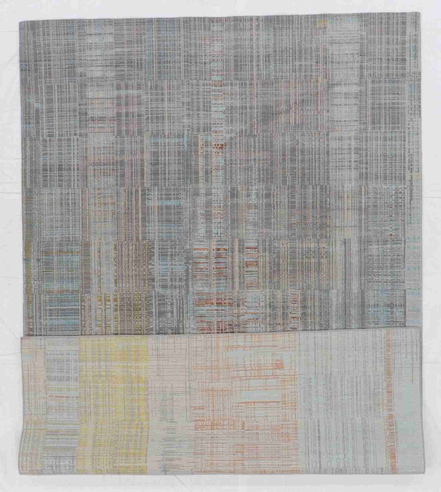 W 6 L 9.1 Modern Wool And Silk Blend Hand-Woven Contemporary Design - 64994