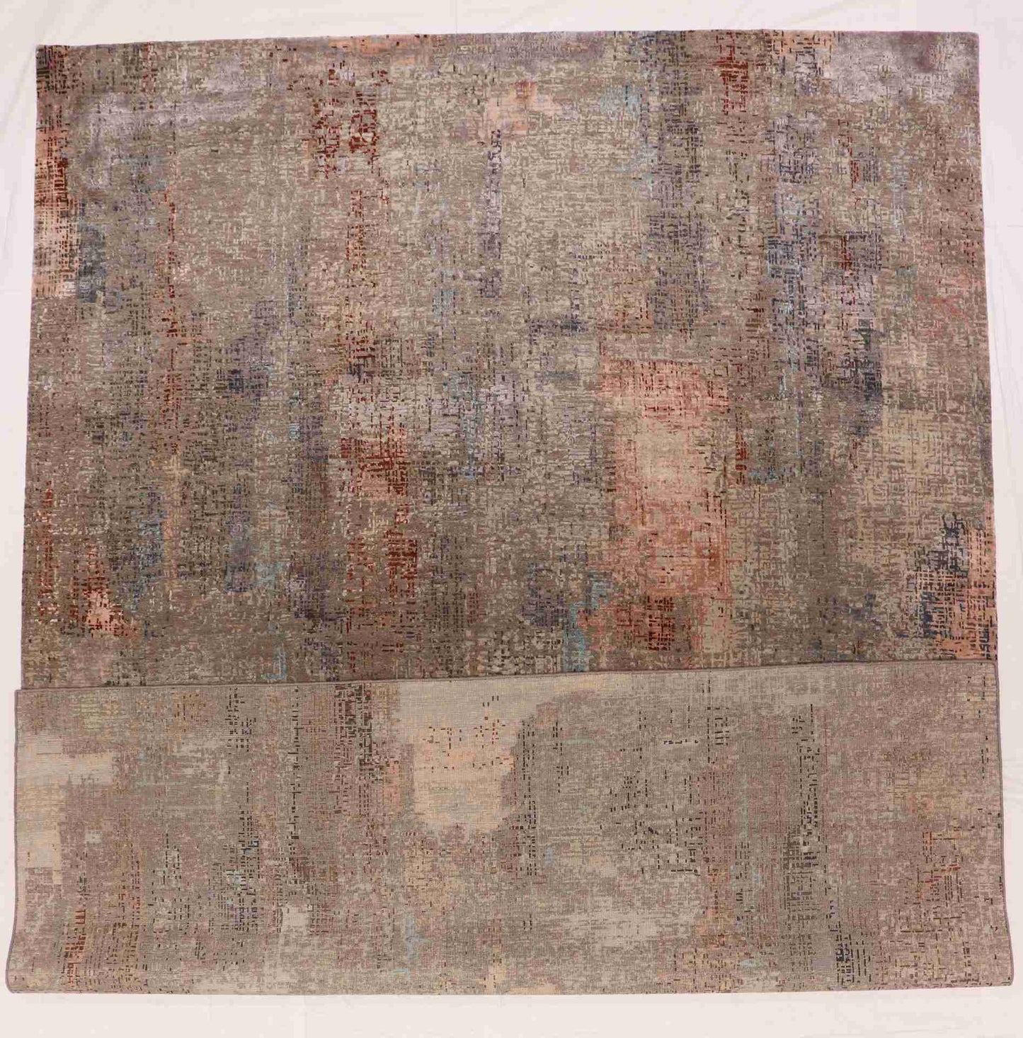 W 9 - L 12 - Modern Wool Contemporary Rectangle - Hand Woven Rug - 64998
