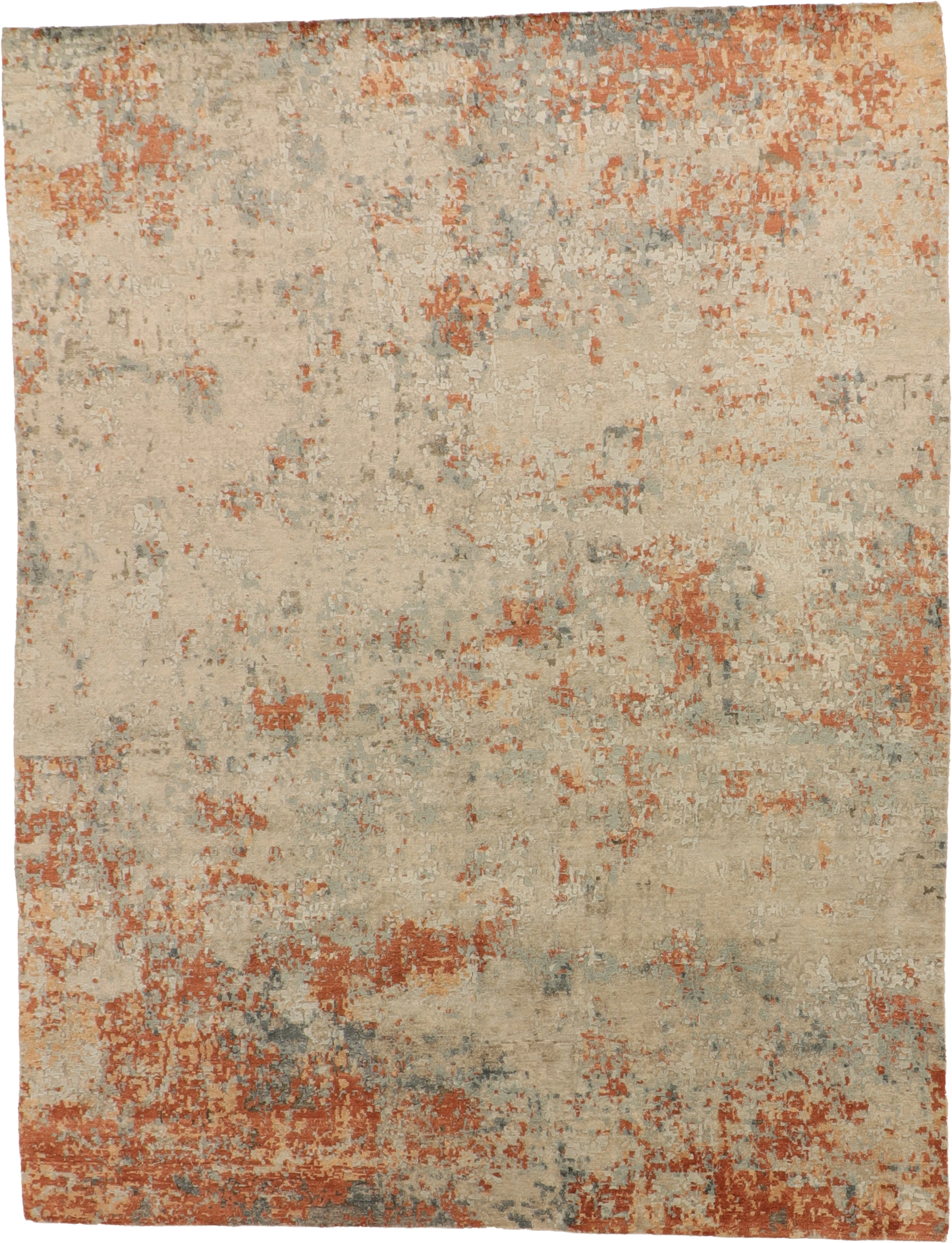 W 8.1 L 9.11 Modern 100% Wool Hand-Knotted Rug - 65004