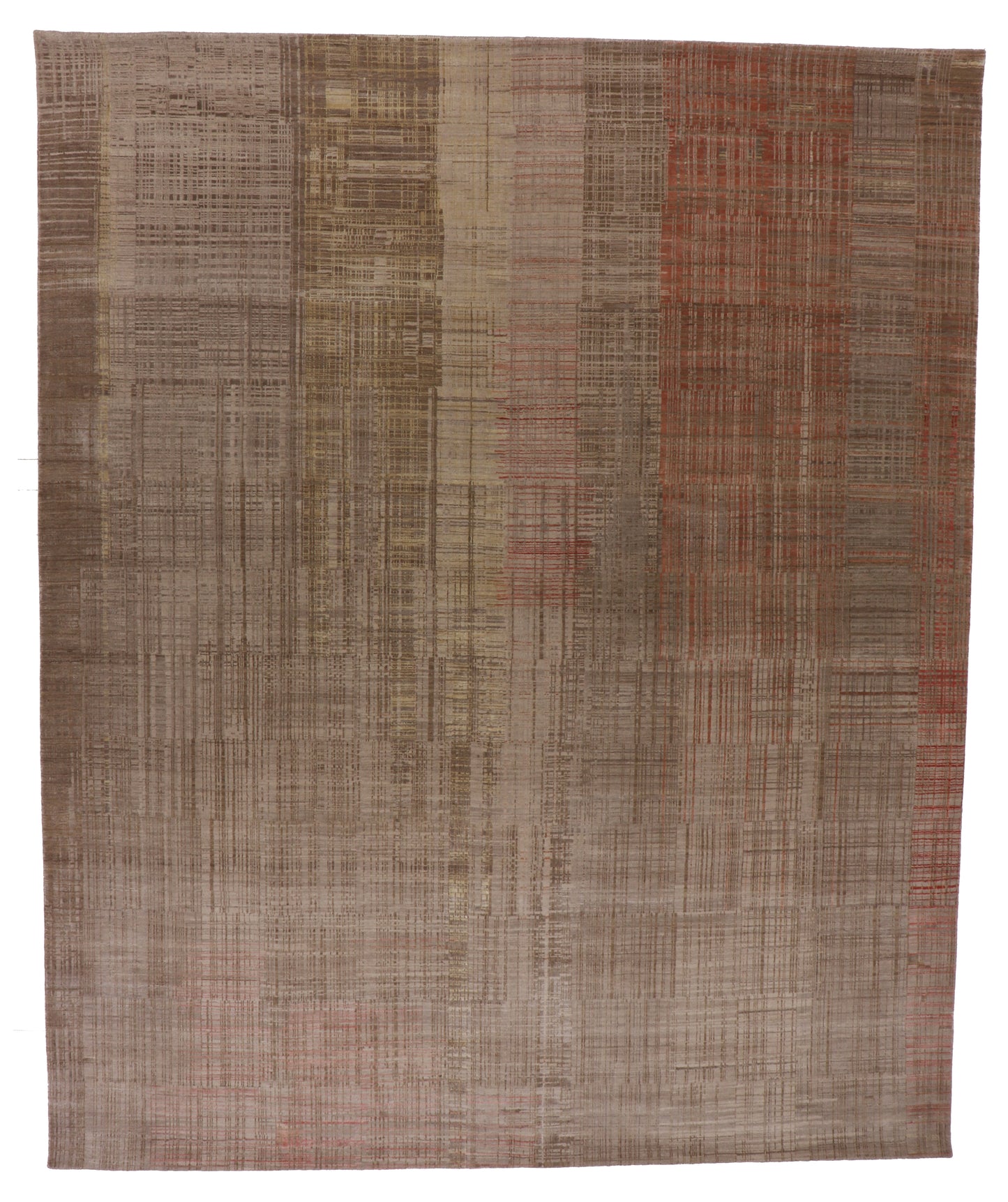 W 8.1 L 9.11 Modern 100% Wool Hand-Knotted Pile Rug - 65009