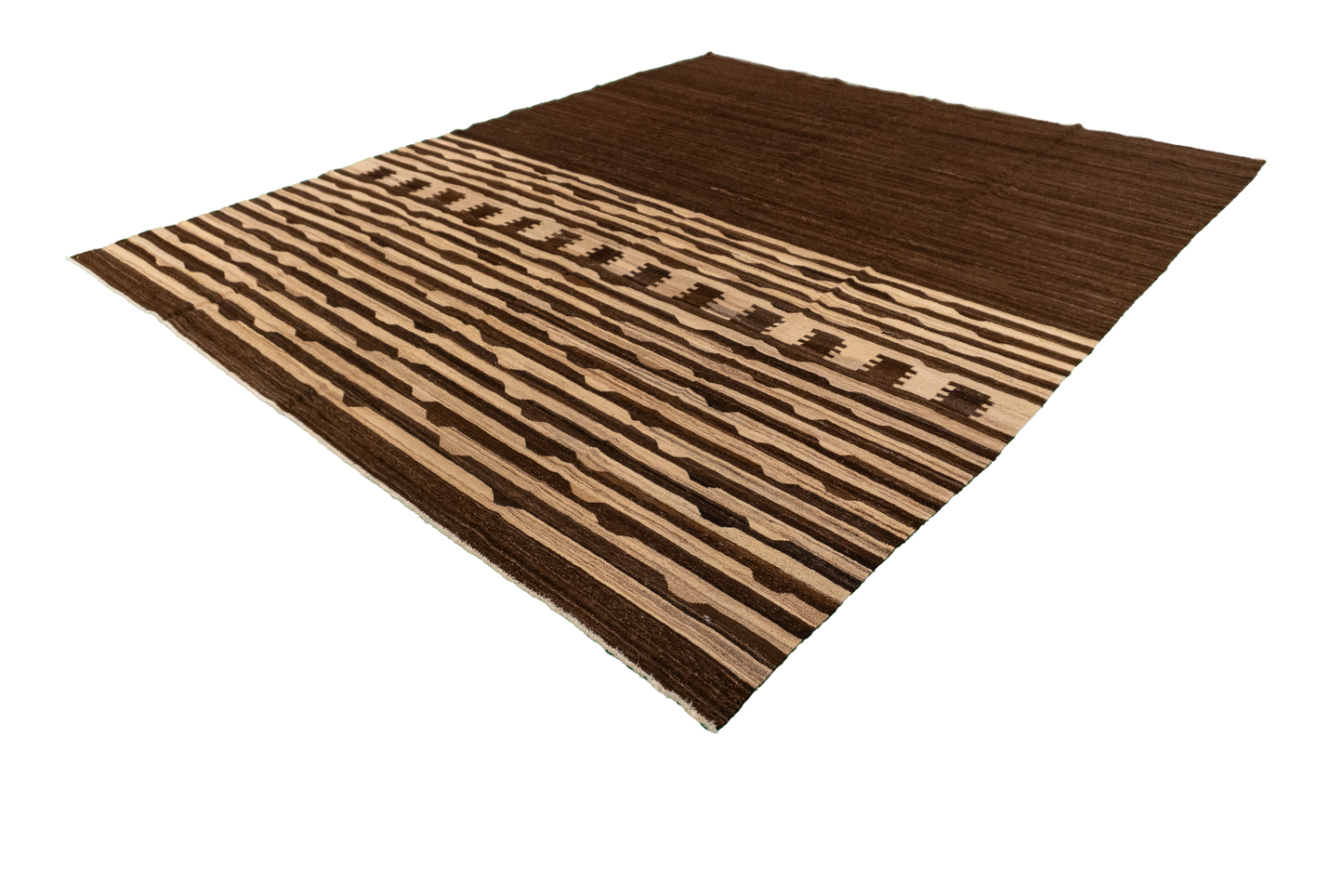 W 8.2 L 9.7 Kilim 100% Wool Hand-Woven All-Over Design - 65048
