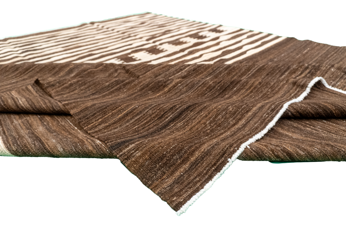 W 8.2 L 9.7 Kilim 100% Wool Hand-Woven All-Over Design - 65048