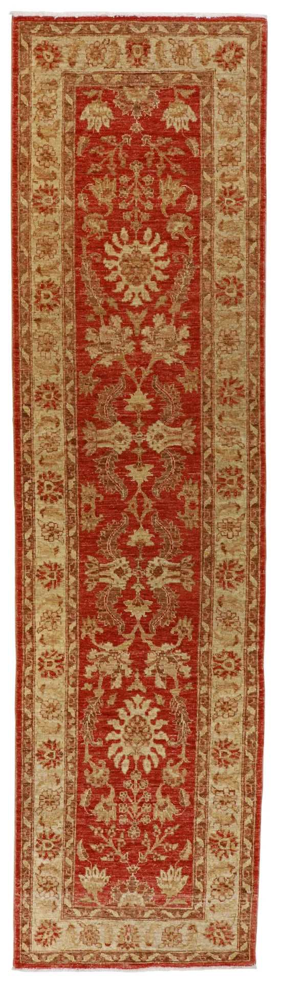 W 2.8 L 10.3 Tabriz Runner 100% Wool Hand-Woven All-Over Design - 65049