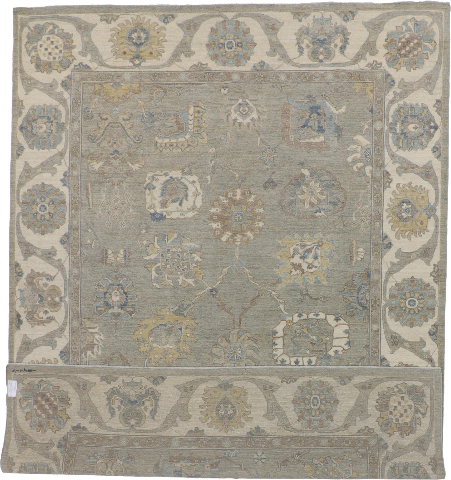 W 8.9 L 11.8 Hajjallie 100% Wool Hand-Woven All-Over Design - 65066