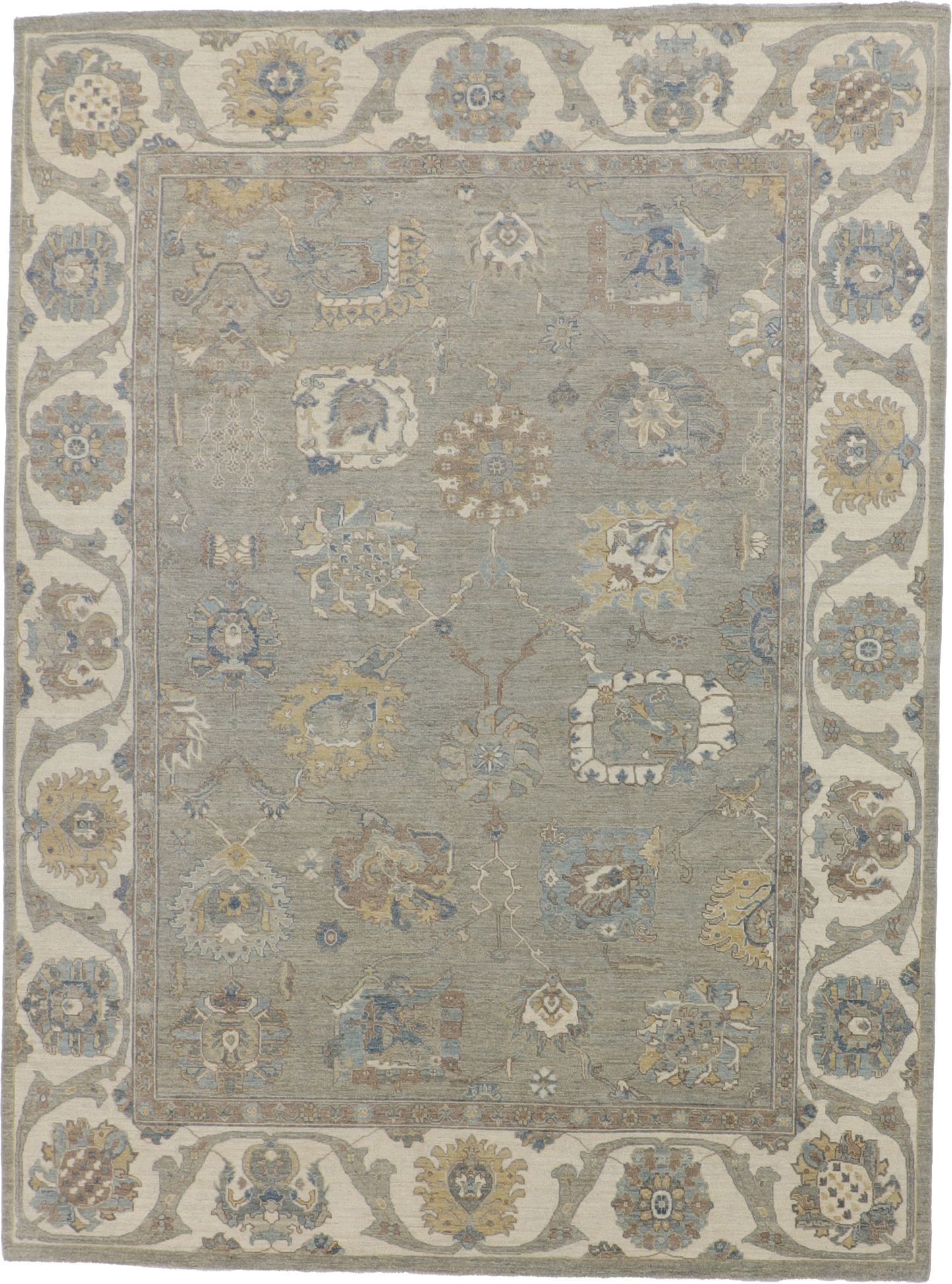 W 8.9 L 11.8 Hajjallie 100% Wool Hand-Woven All-Over Design - 65066