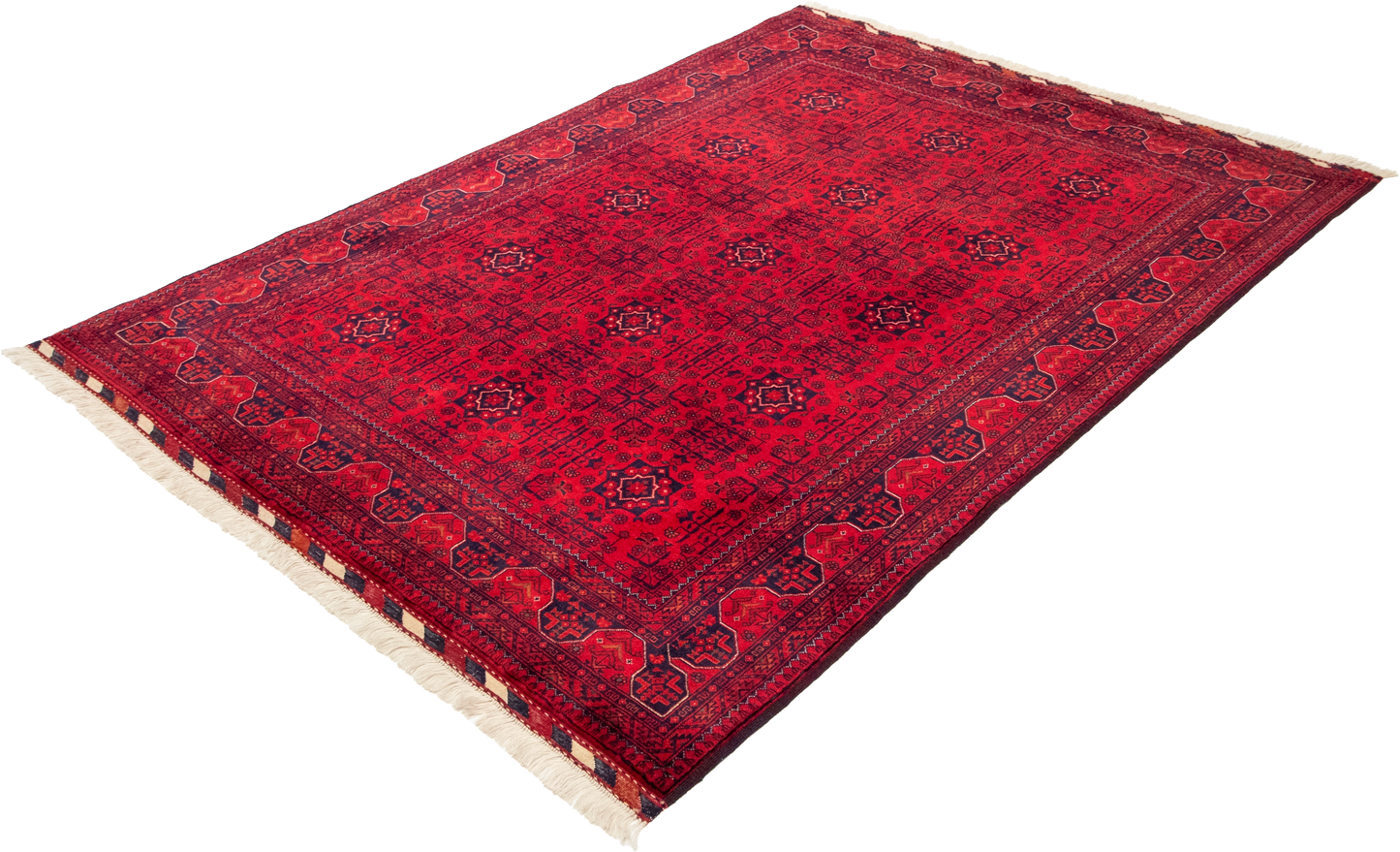 W 4.11 L 6.6 Baluch 100% Wool Hand-Woven All-Over Design - 65070