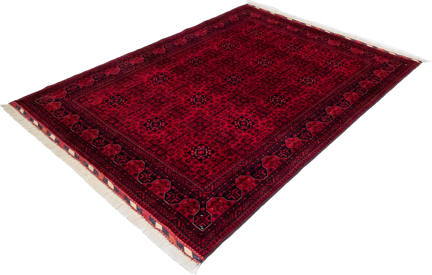 W 4.11 L 6.6 Baluch 100% Wool Hand-Woven All-Over Design - 65070