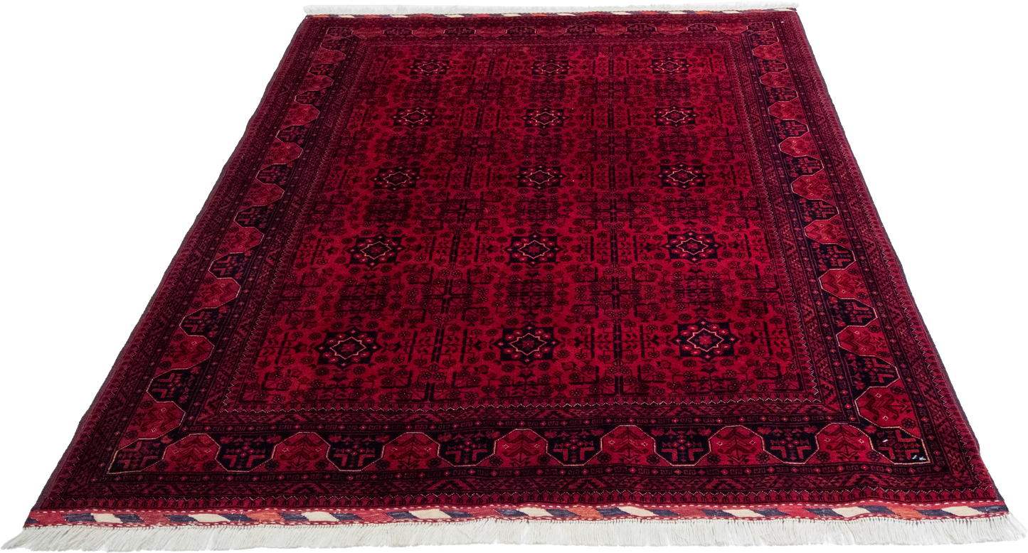 W 4.11 L 6.6 Baluch 100% Wool Hand-Woven All-Over Design - 65070