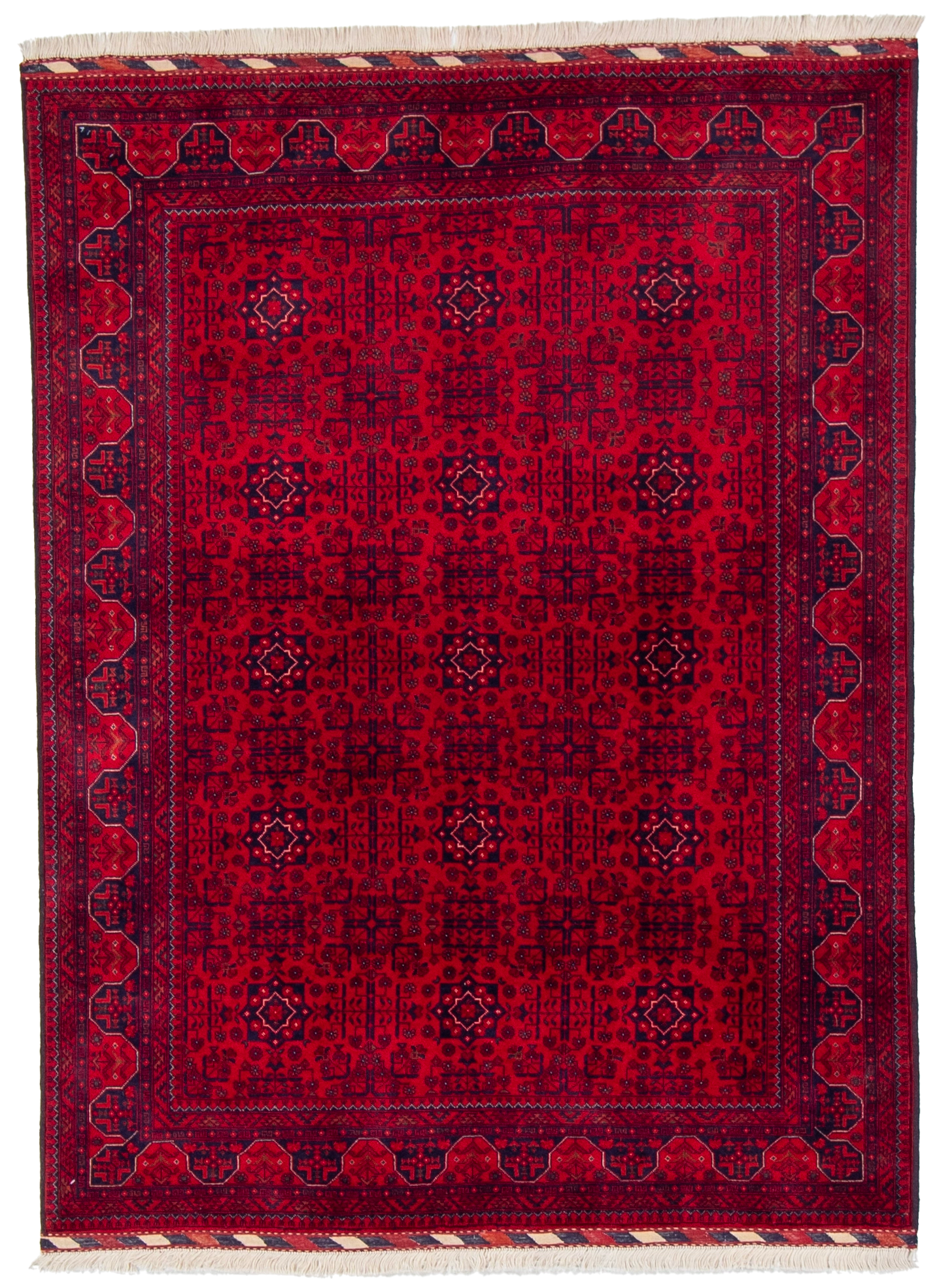 W 4.11 L 6.6 Baluch 100% Wool Hand-Woven All-Over Design - 65070