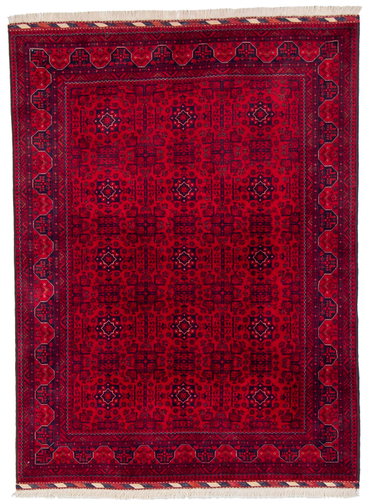 W 4.11 L 6.6 Baluch 100% Wool Hand-Woven All-Over Design - 65070