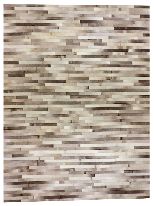 6 x 9.1 - Cowhide Cowhide Contemporary Rectangle - Finest Hand-Knotted Quality Wool — 65095