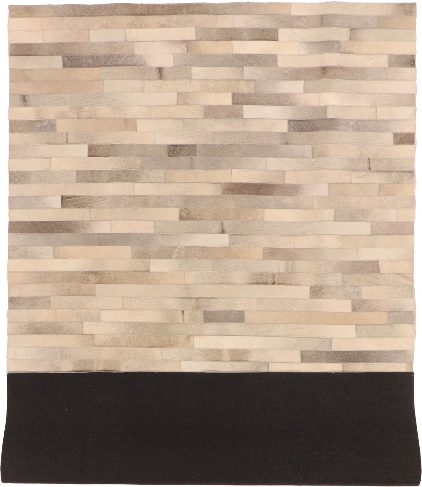 W 6 - L 9.1 - Cowhide Cowhide Contemporary Rectangle - Finest Hand-Knotted Quality Wool - 65095
