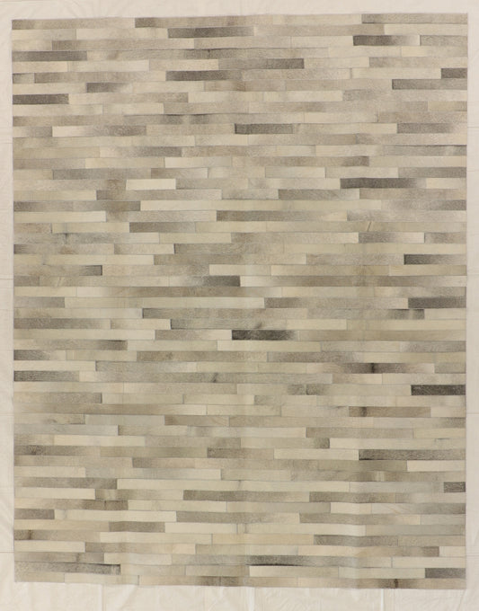 W 8 L 10 Stitched Pattern Cowhide Modern Rug - 65100