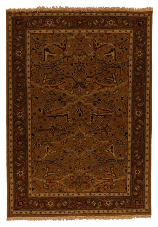 4.2 x 5.10 - Sumak Fine All Over Rectangle - Hand Woven Rug — 65105