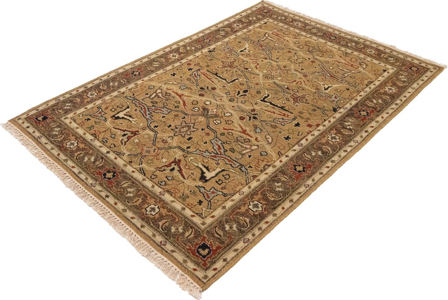 W 4.2 L 5.10 Sumak 100% Wool Hand-Woven All-Over Design - 65105