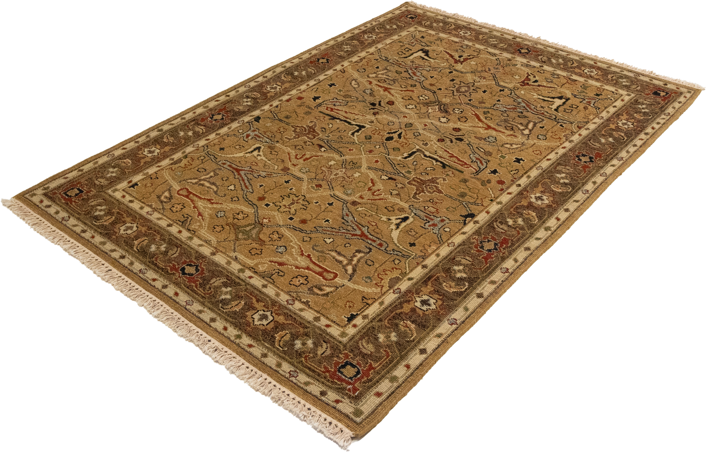 W 4.2 L 5.10 Sumak 100% Wool Hand-Woven All-Over Design - 65105