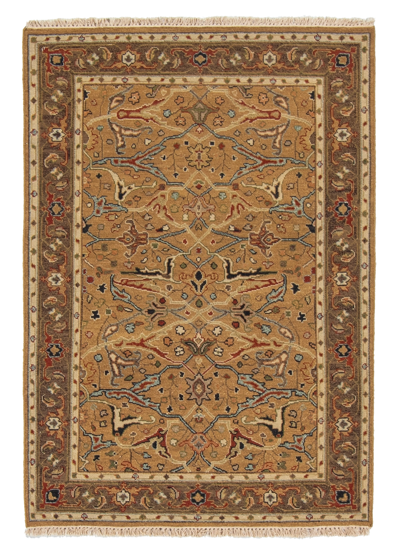 W 4.2 L 5.10 Sumak 100% Wool Hand-Woven All-Over Design - 65105