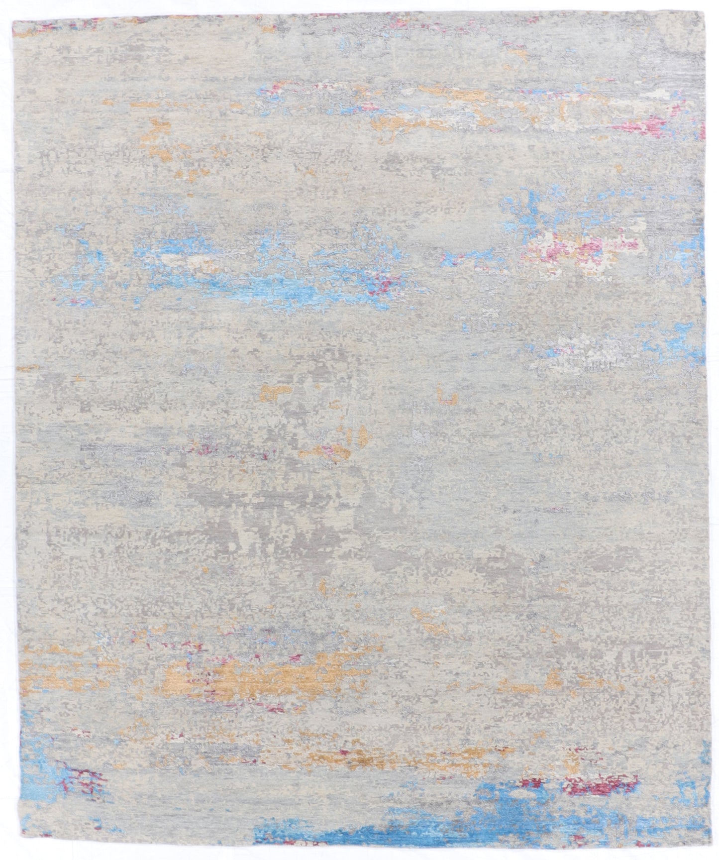 W 8.1 L 10.2 Modern All Over Abstract 100% Hand Knotted Wool - 65117
