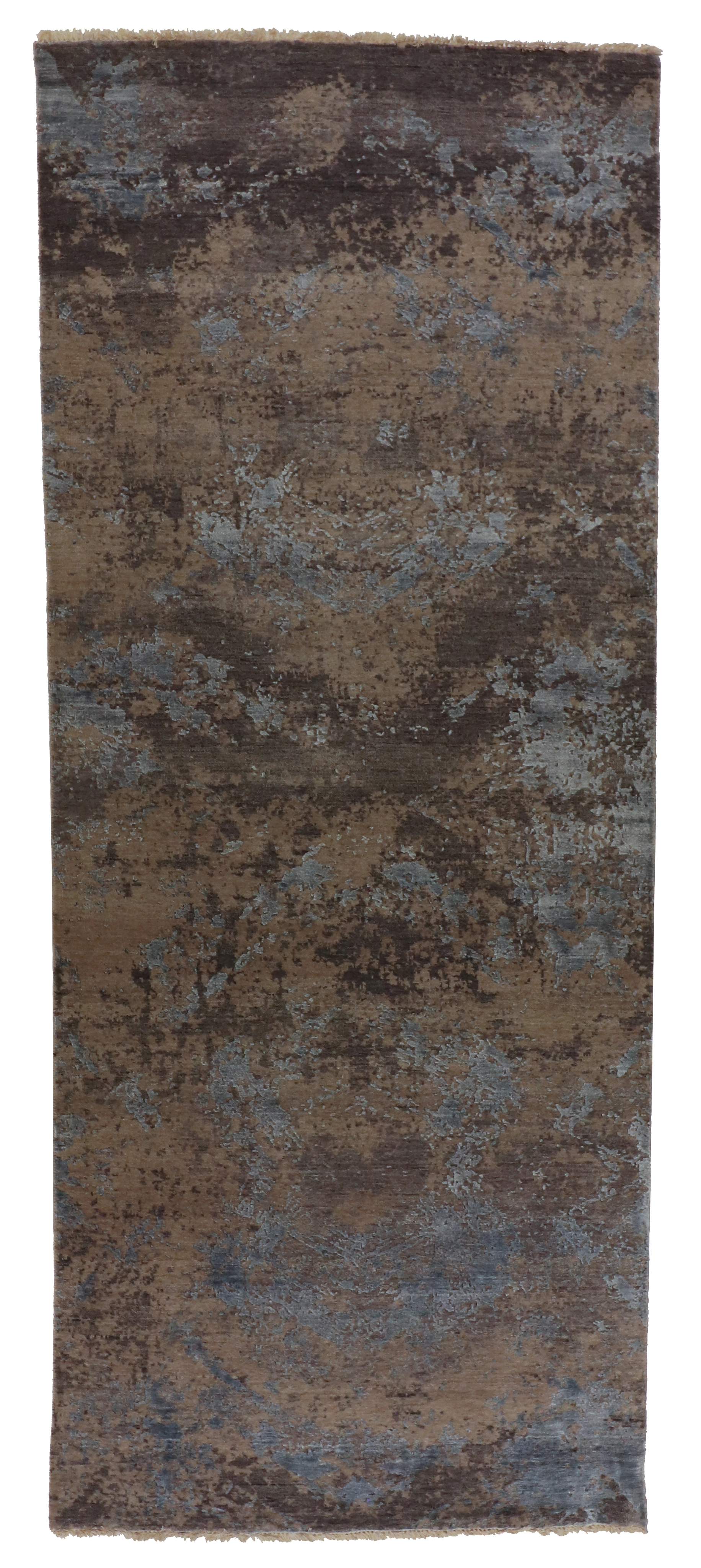W 4 L 9.10 Modern Wool-Silk Hand-Woven All-Over Design - 65123