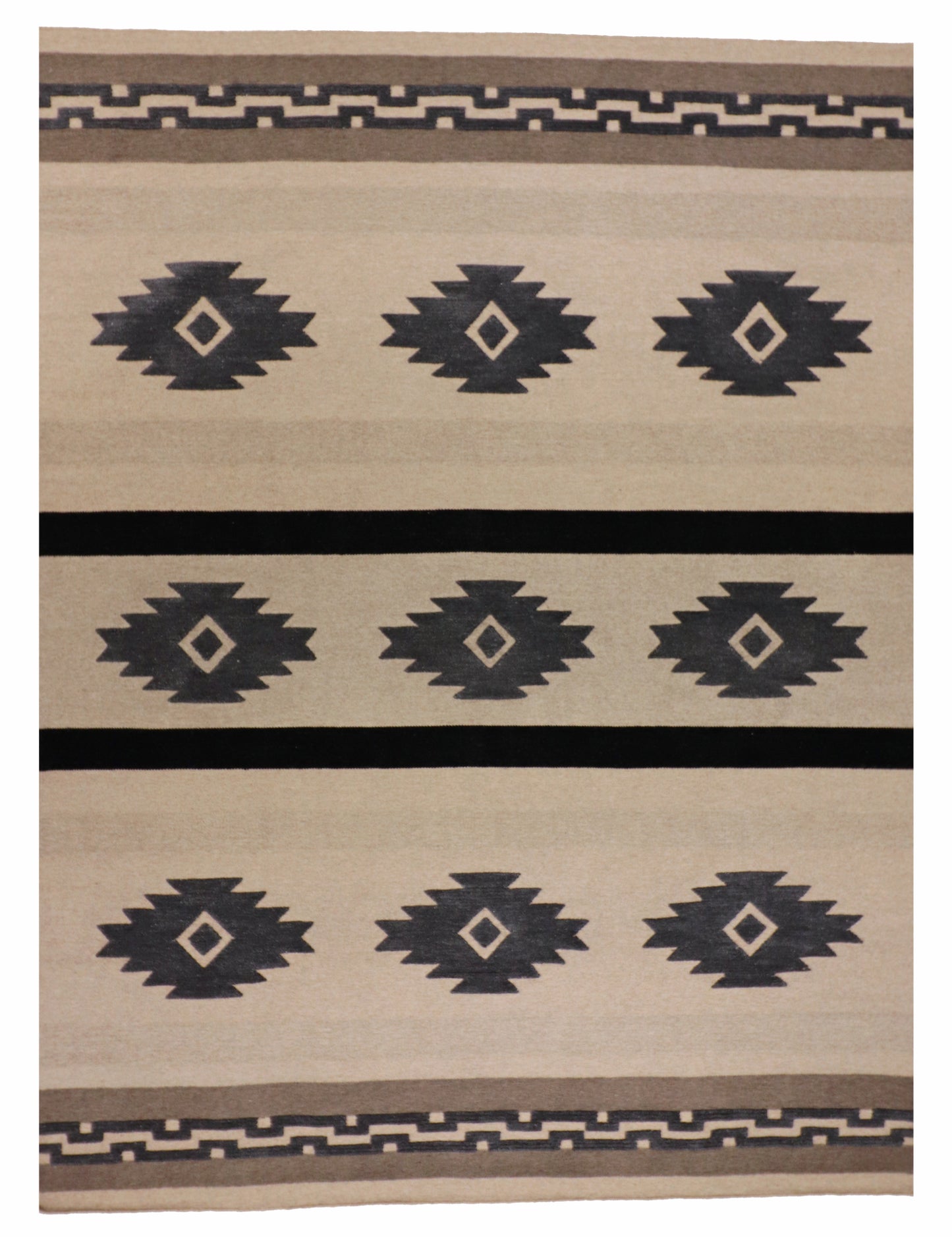 W 3 L 5 Mountain Modern 100% Wool Hand-Woven Geometric Design - 65148