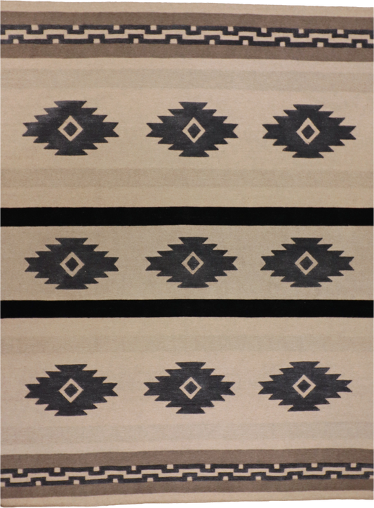 W 3 L 5 Mountain Modern 100% Wool Hand-Woven Geometric Design - 65148
