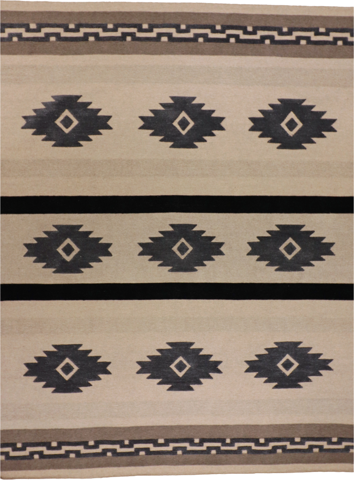 W 3 L 5 Mountain Modern 100% Wool Hand-Woven Geometric Design - 65149