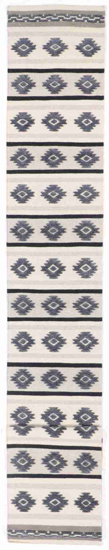 W 2.6 - L 20 - Mountain Modern Fine/Wool All Over Rectangle - Finest Hand-Made Quality Wool - 65162