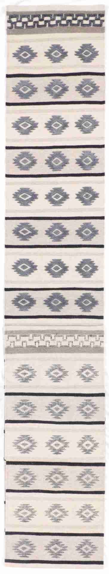 W 2.6 - L 25 - Mountain Modern Fine/Wool All Over Rectangle - Finest Hand-Knotted Quality Wool - 65165