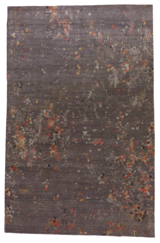 2.6 x 12 - Mountain Modern Fine/Wool All Over Rectangle - Finest Hand-Knotted Quality Wool — 65166