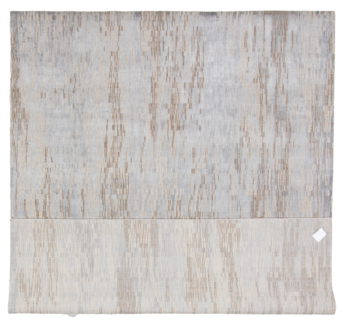 W 8 L 10 Modern Wool And Silk Blend Hand-Woven Contemporary Design - 65167