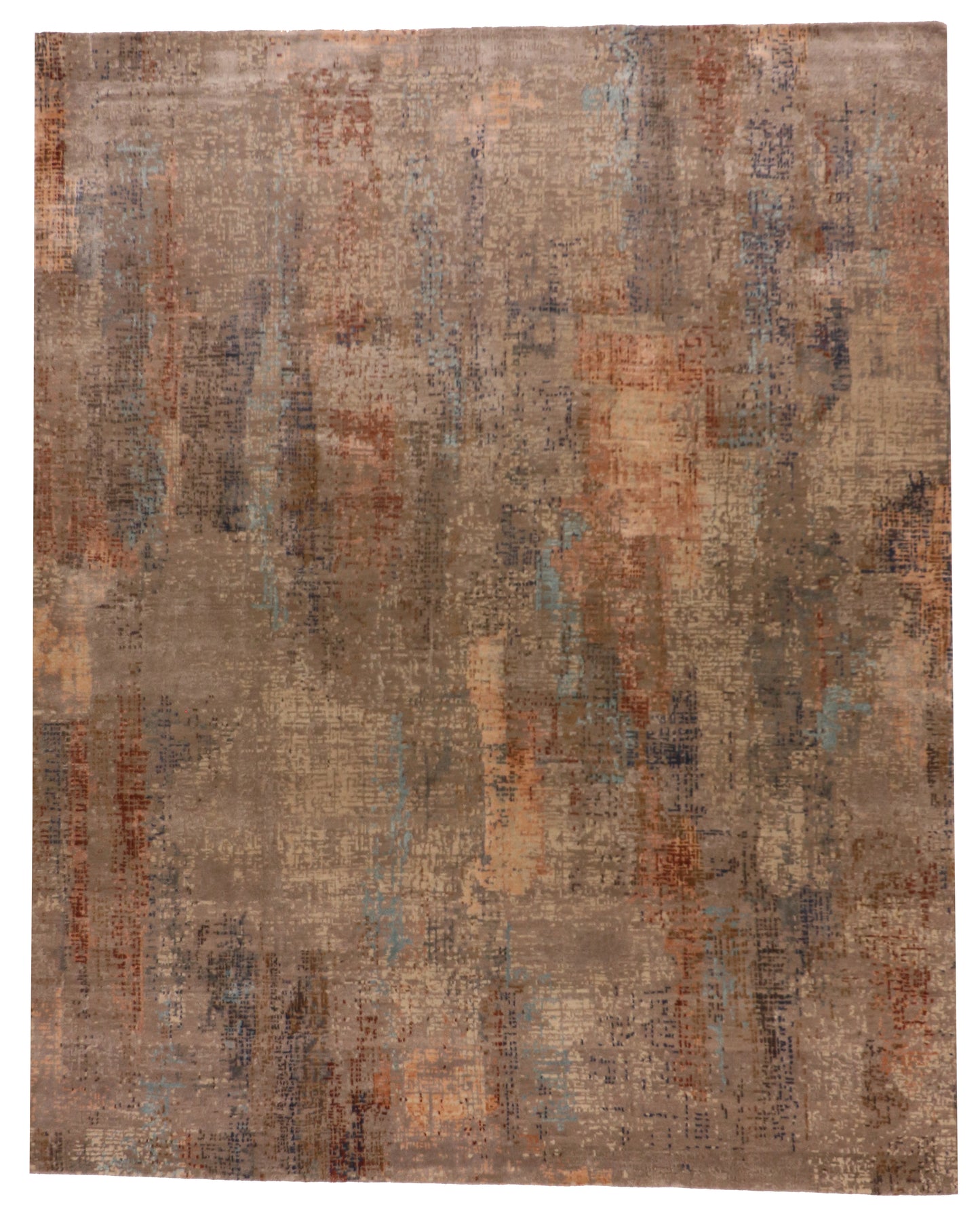 W 8.1 L 10.1 Modern 100% Wool Hand-Knotted Pile Rug - 65169