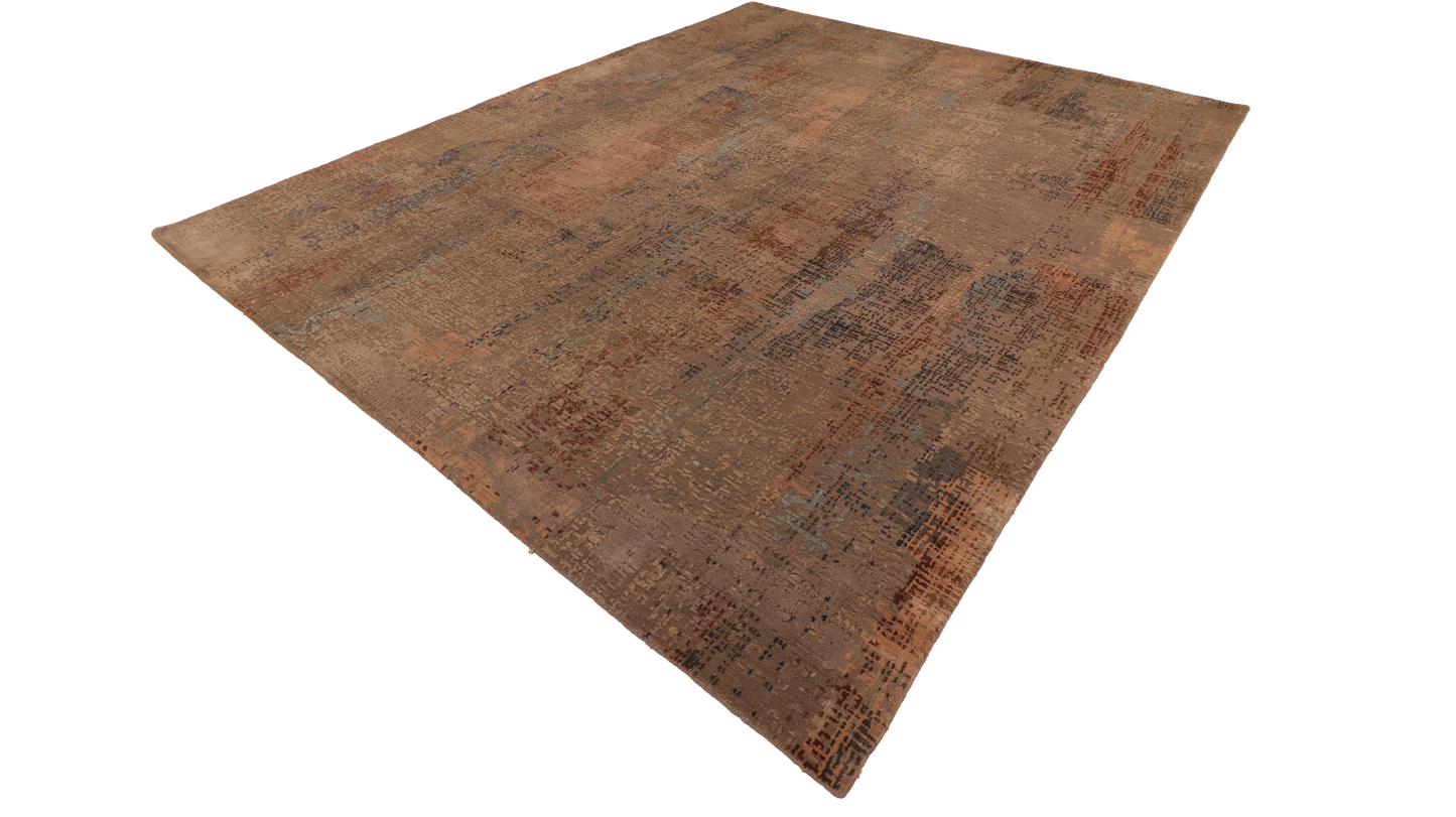 W 8.1 L 10.1 Modern 100% Wool Hand-Knotted Pile Rug - 65169