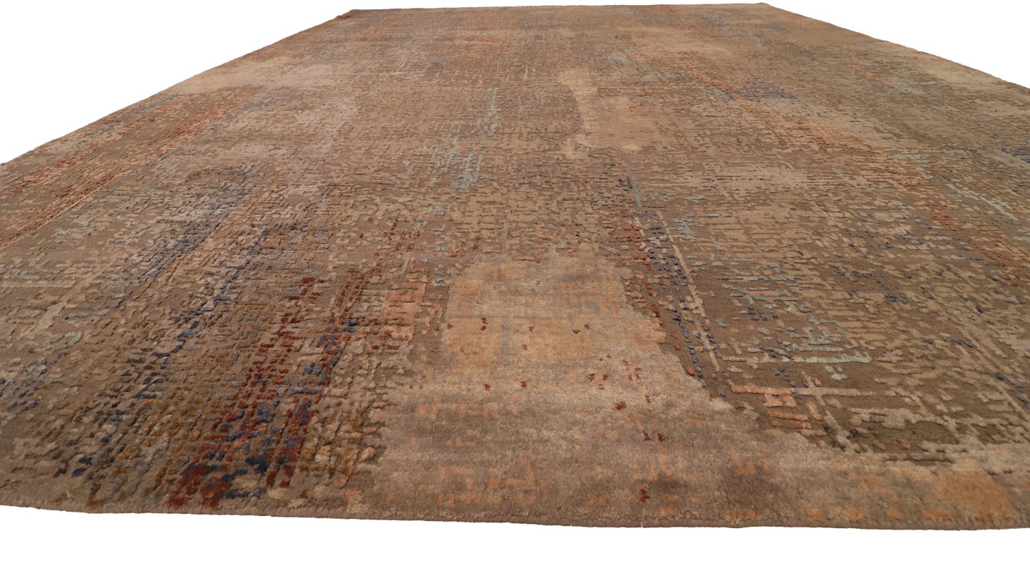 W 8.1 L 10.1 Modern 100% Wool Hand-Knotted Pile Rug - 65169