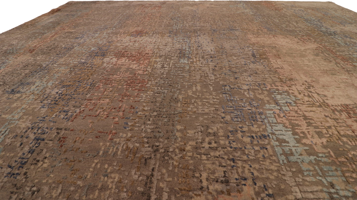 W 8.1 L 10.1 Modern 100% Wool Hand-Knotted Pile Rug - 65169