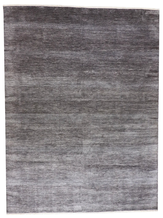W 9.1 L 12 Modern 100% Wool Hand-Woven All-Over Design - 65185