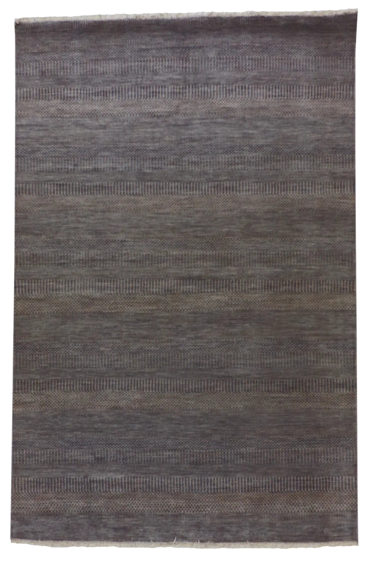 5.10 x 9 - Modern Wool/Silk Contemporary Rectangle - Finest Hand-Knotted Quality Wool — 65194