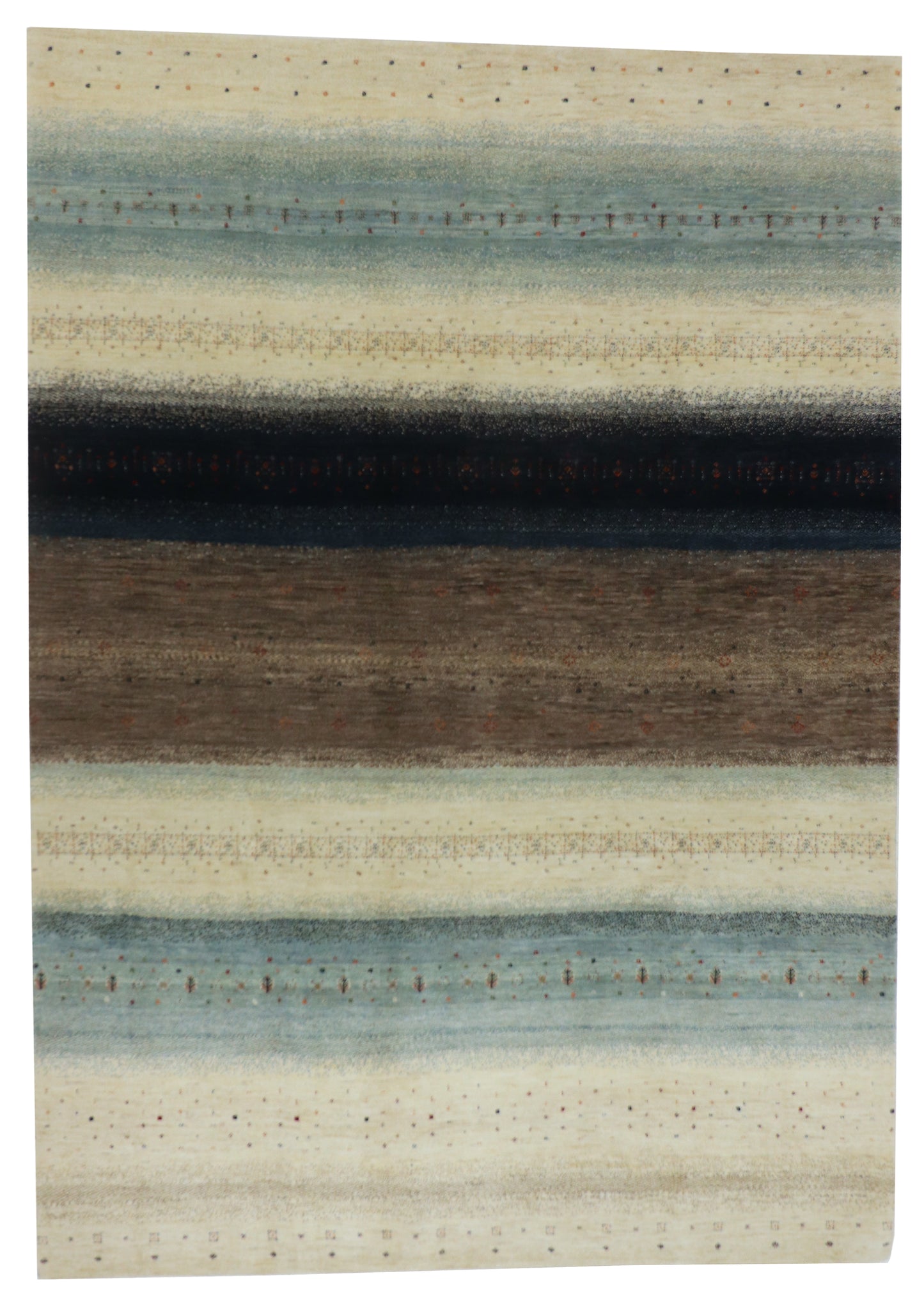 W 8.2 L 11.5 Gabbeh 100% Wool Hand-Woven All-Over Design - 65234