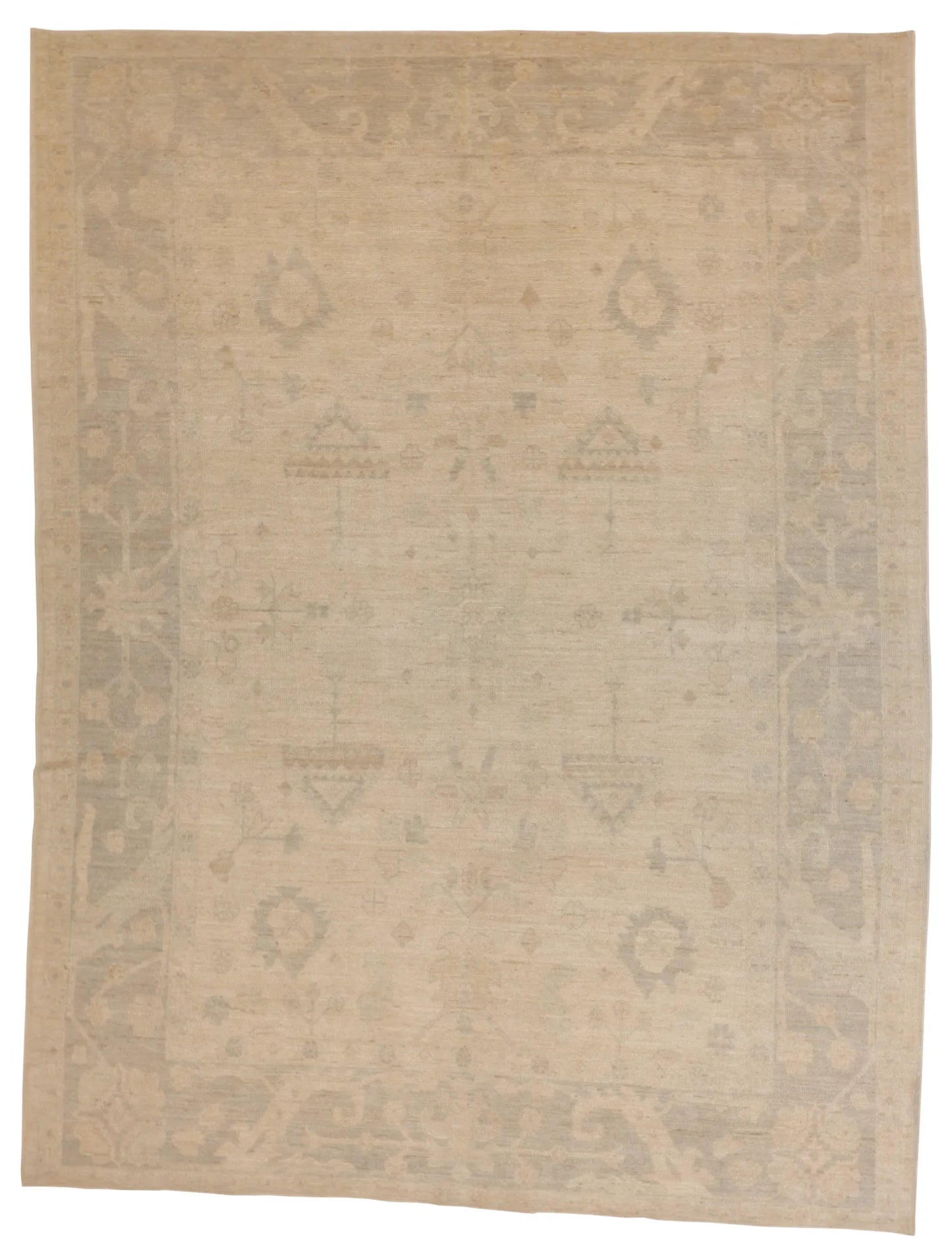 8 x 10.6 - Oushak Wool Transitional Rectangle - Finest Hand-Knotted Quality Wool — 65249