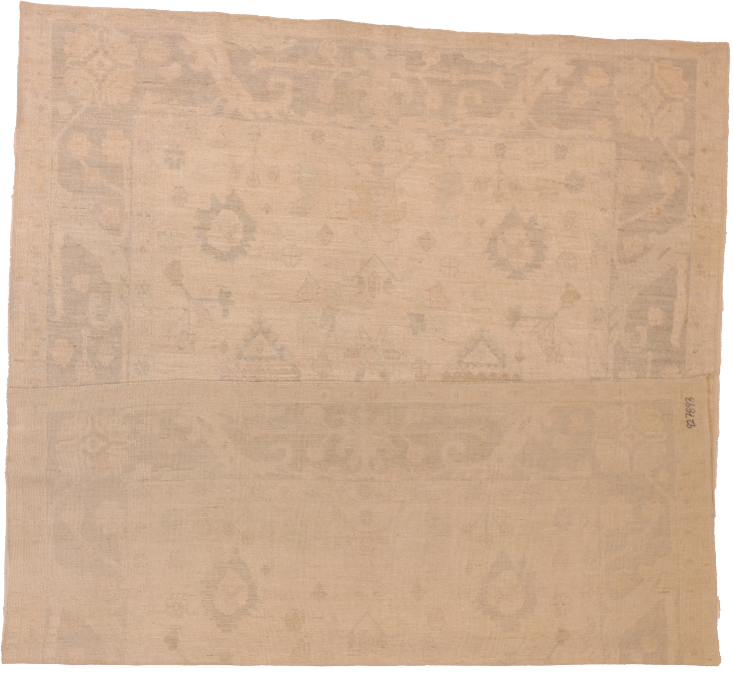 W 8 - L 10.6 - Oushak Wool Transitional Rectangle - Finest Hand-Knotted Quality Wool - 65249