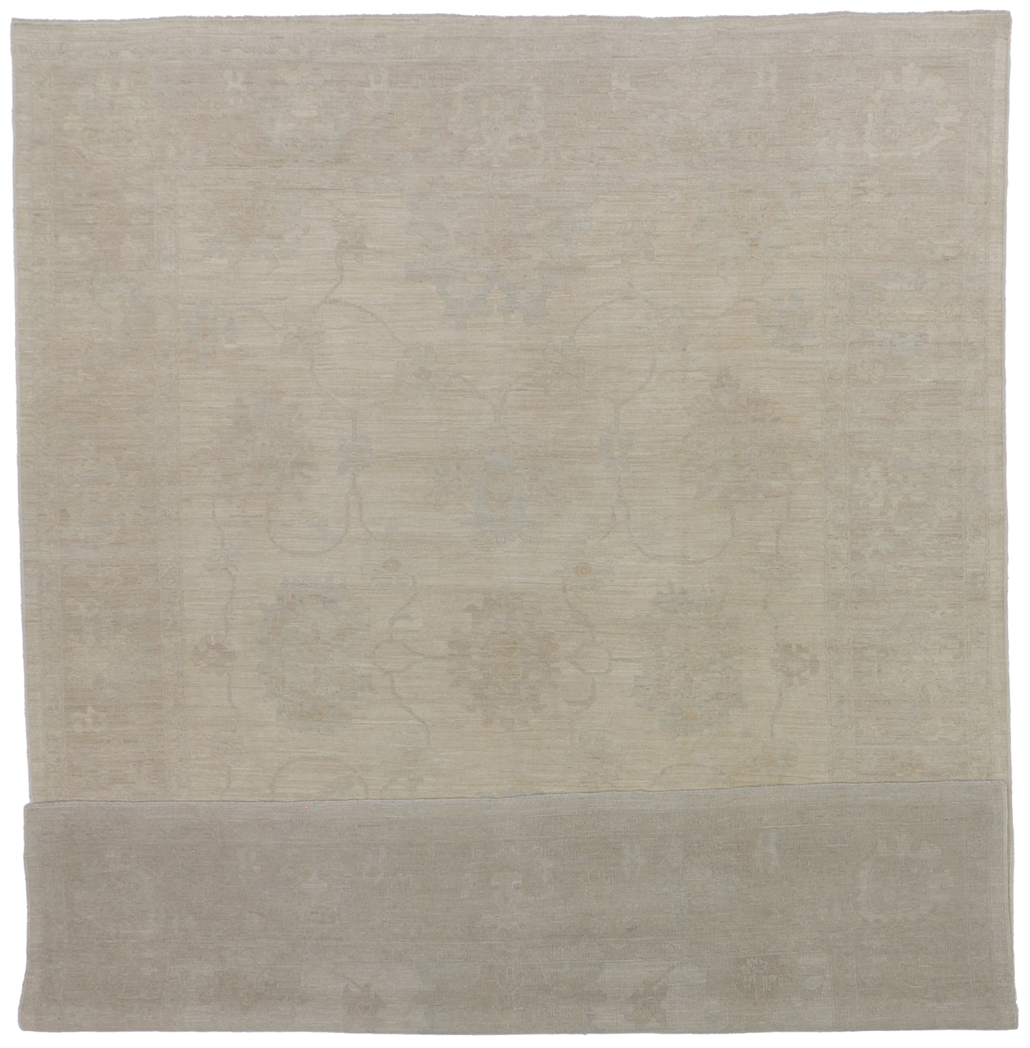 W 9.1 L 11.6 Oushak 100% Wool Hand-Woven All-Over Design - 65258