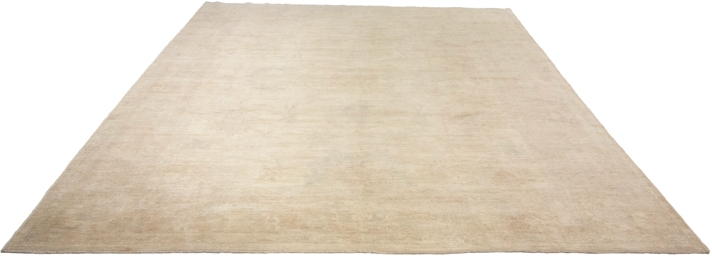 W 9.1 L 11.6 Oushak 100% Wool Hand-Woven All-Over Design - 65258