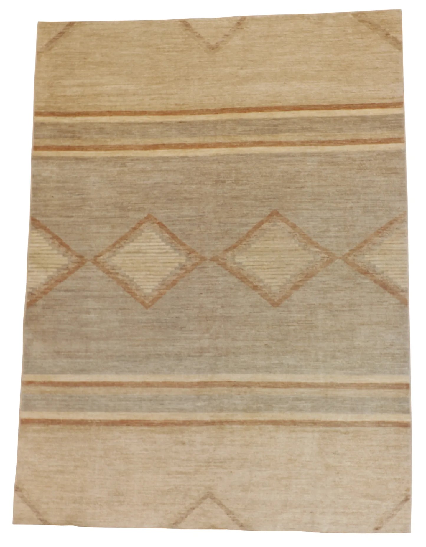 6.8 x 9 - Mountain Modern Wool Western Rectangle - Finest Hand-Knotted Quality Wool — 65259