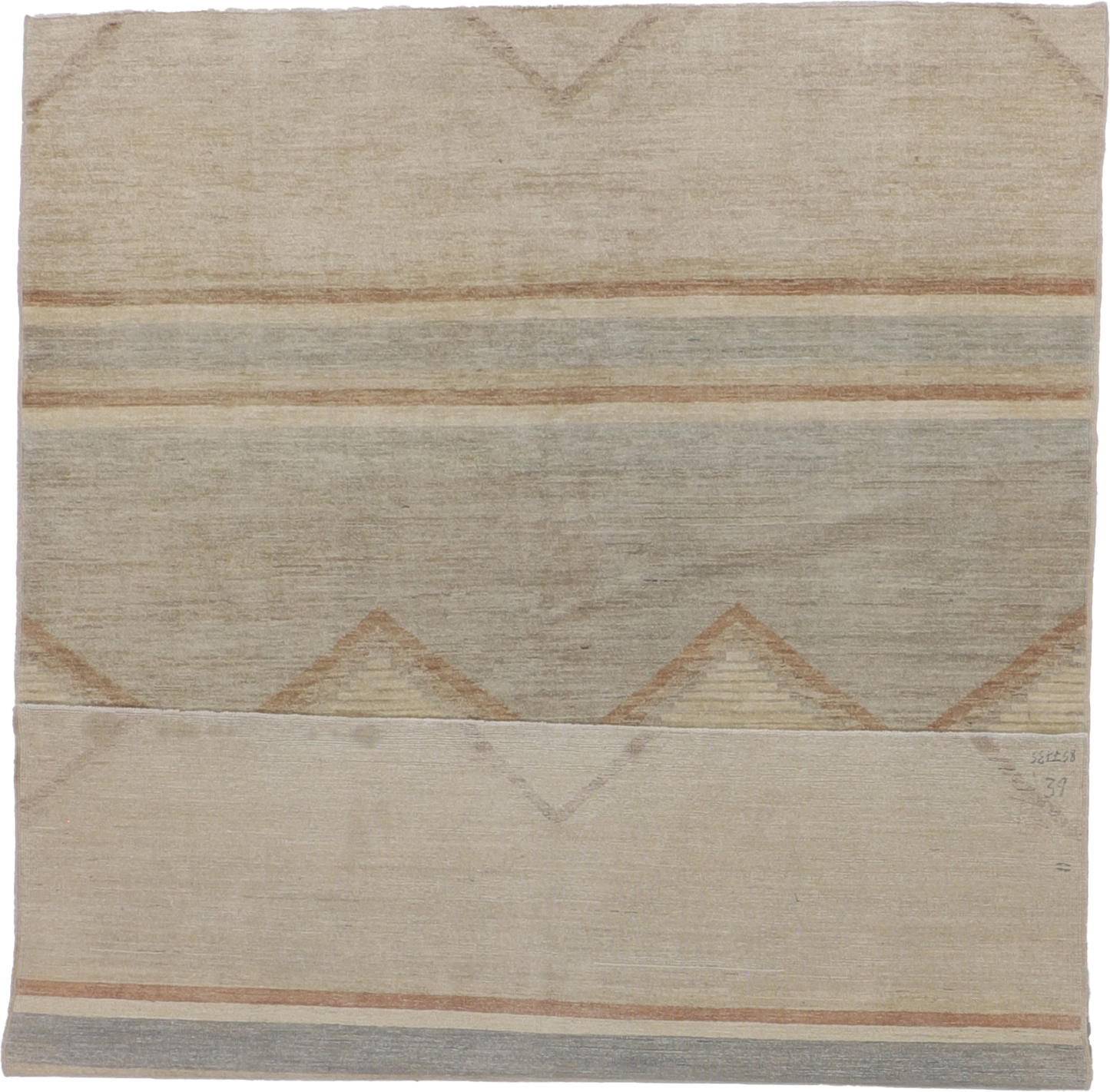 W 6.8 - L 9 - Mountain Modern Wool Western Rectangle - Finest Hand-Knotted Quality Wool - 65259